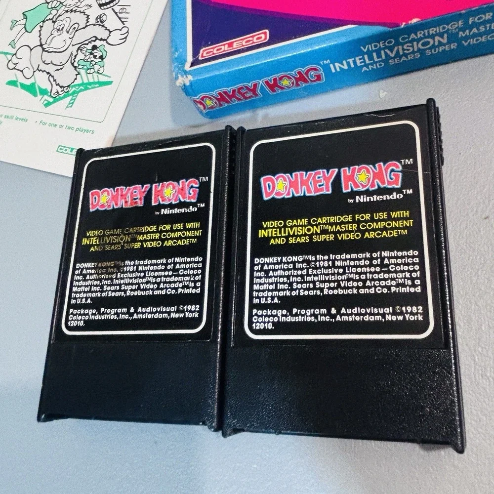 Intellivision Video Game Coleco Donkey Kong, Box, Manual Vintage Retro 80's